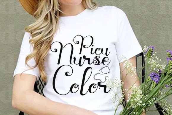 Nurse Svg Design: PICU Graphics for T-Shirt Designs