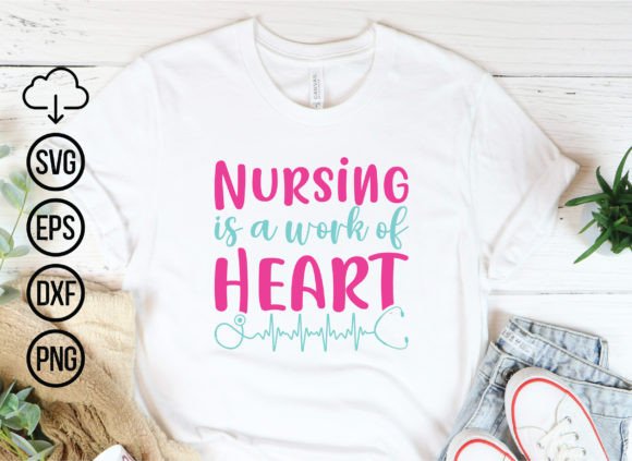 Nursing Heart SVG: Graphics for T-Shirt Designs
